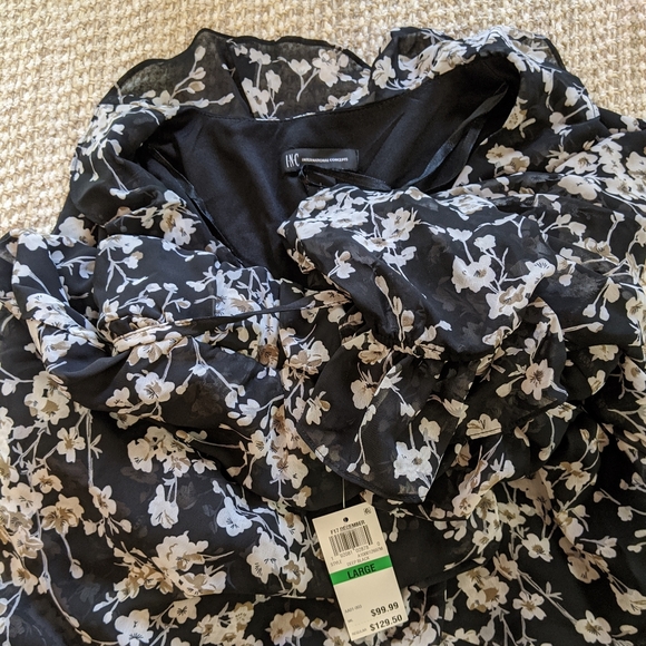 INC International Concepts Floral Wrap Dress - Picture 4 of 5